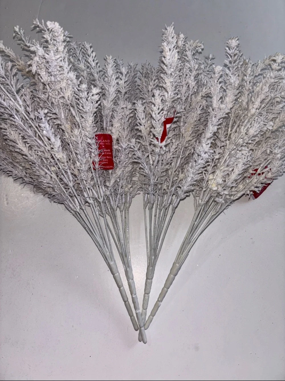 White Frosted Decorative Spray White Snow Filler White Christmas BRANCHES NWT